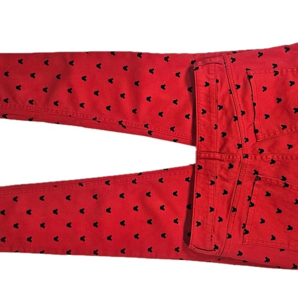 Disney x Forever 21 Pants Womens Medium Red Mickey Mouse Stylish Fashion Apparel - Picture 10 of 10